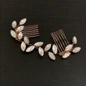 Bridal leaf hair vine accessory